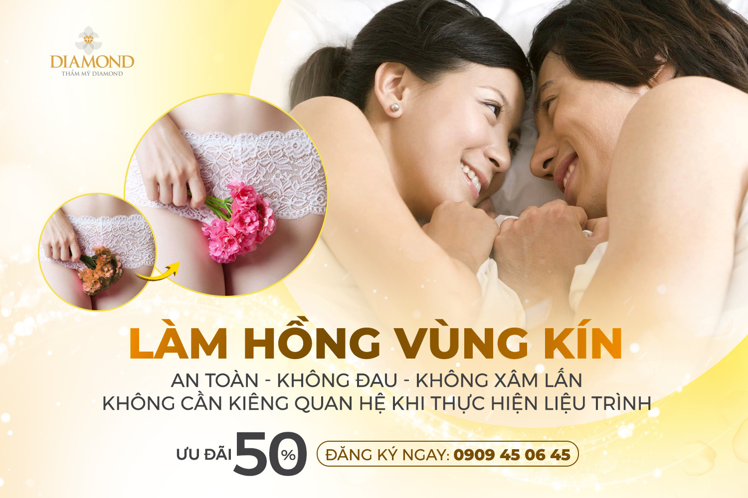 Làm hồng vùng kín an toàn, không đau, không xâm lấn