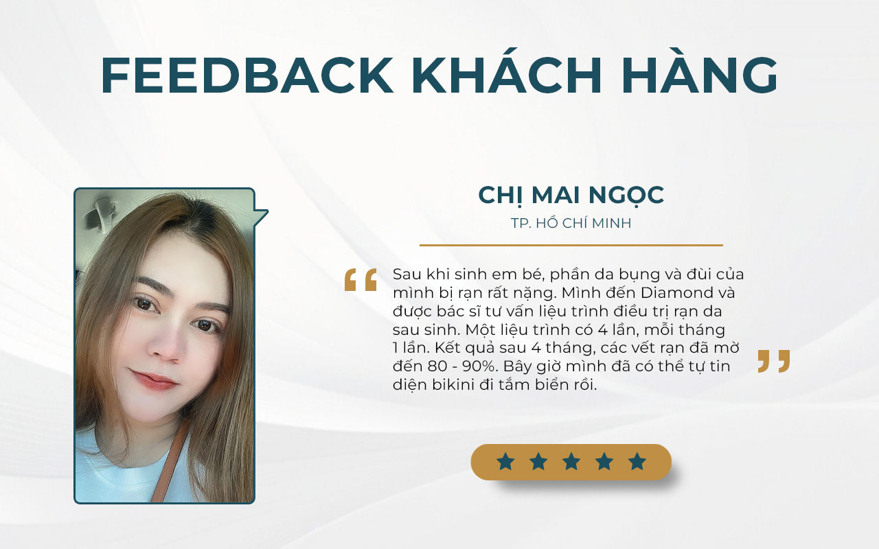 Feedback khách hàng điều trị rạn da sau sinh