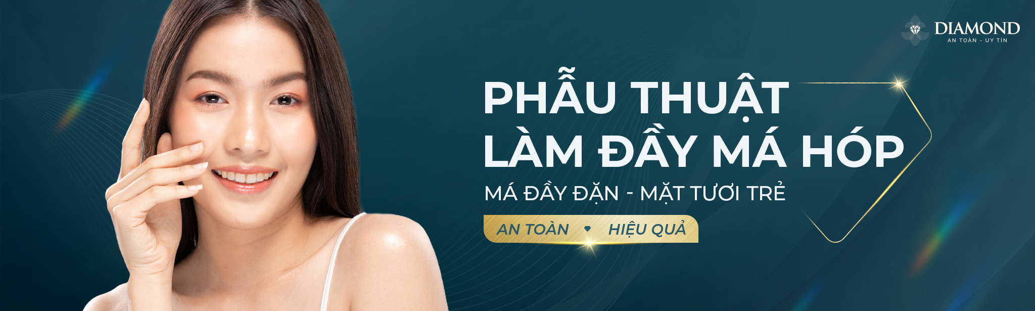 Banner dịch vụ phẫu thuật làm đầy má hóp